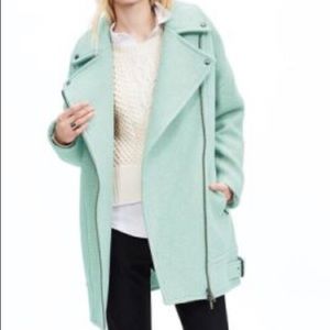 Banana Republic Wool Cocoon Motorcycle Coat